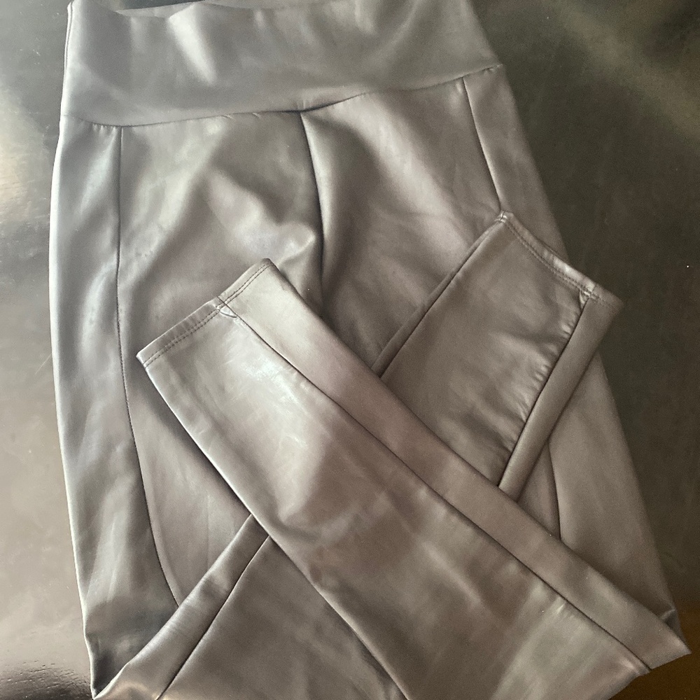 Faux leather pants